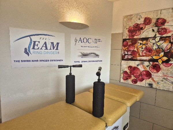 Table de d&eacute;compression vert&eacute;brale Ring Dinger du Dr Johnson